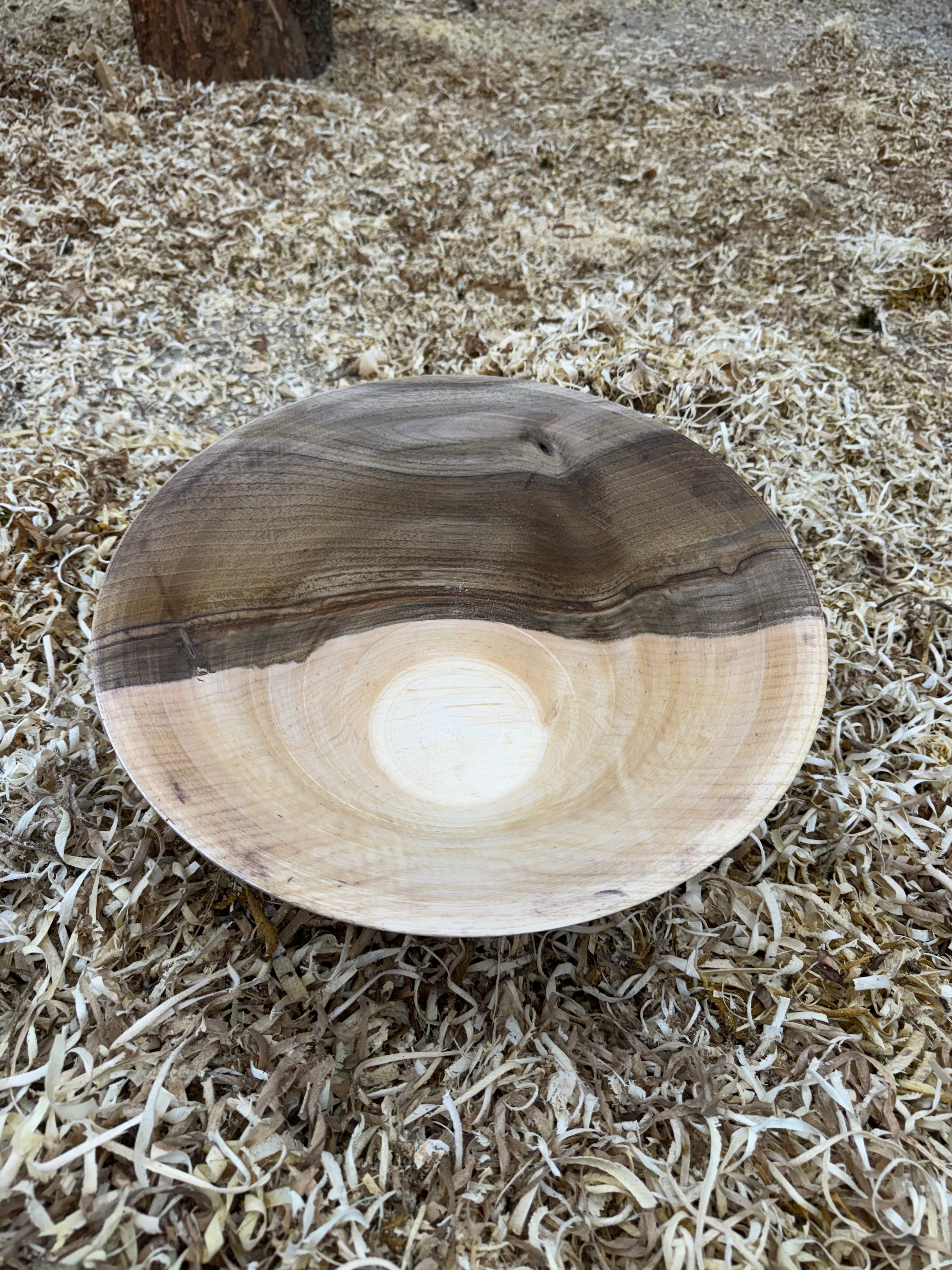 Schale • Walnuss, ø 38 cm, Höhe 14,5 cm