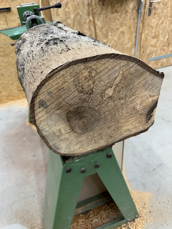 Schale • gestockte Walnuss, ø 35 cm, H 9 cm