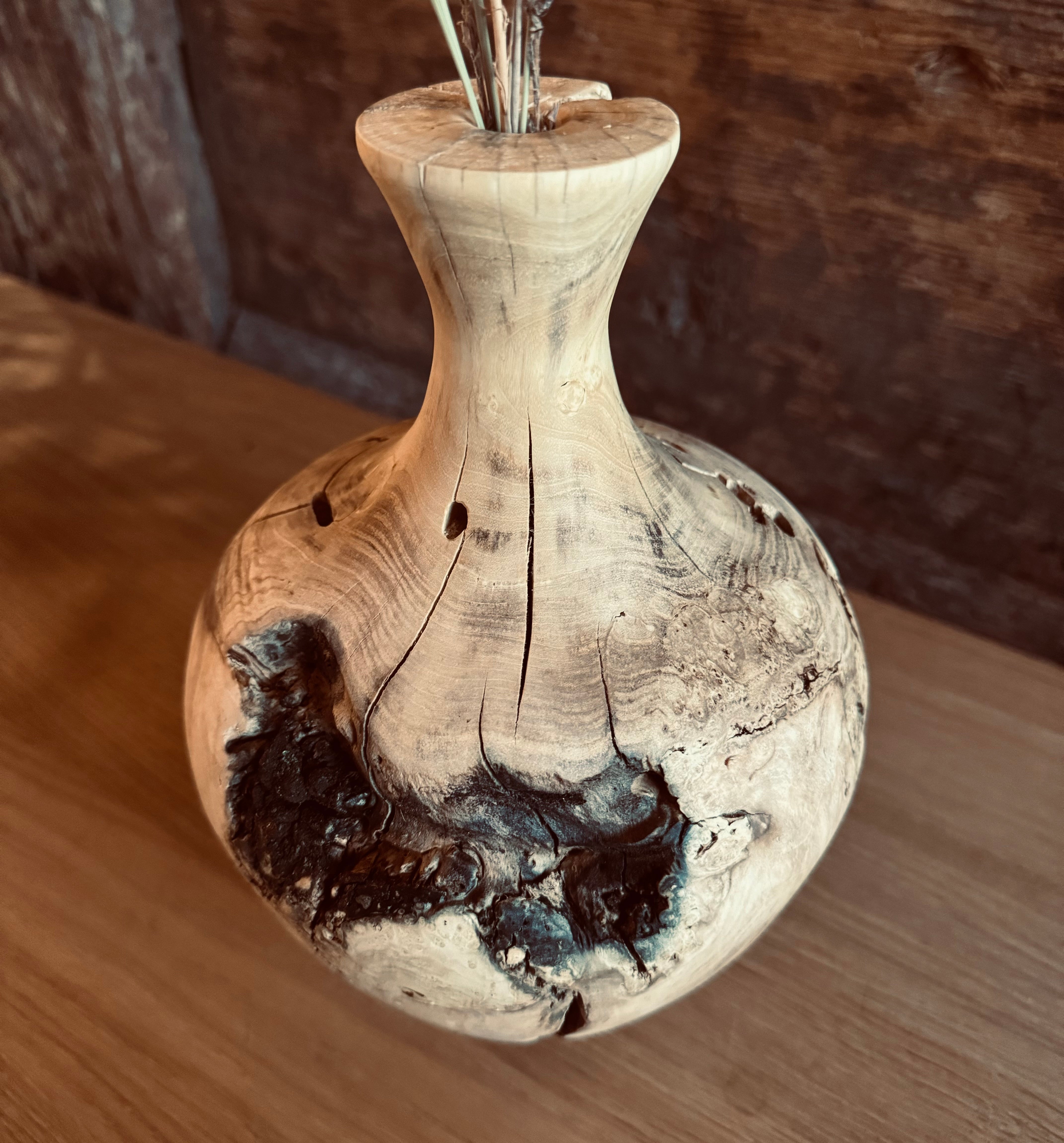Vase • Orangenholz, ø 18 cm, H 16,5 cm