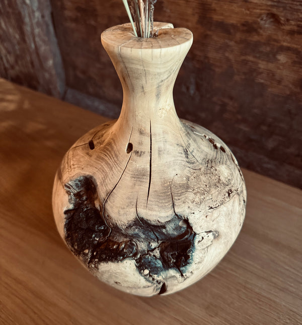 Vase • Orangenholz, ø 18 cm, H 16,5 cm