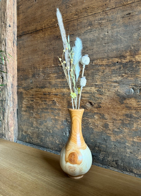 Vase • Rote Eibe, ø 10 cm, H 20 cm