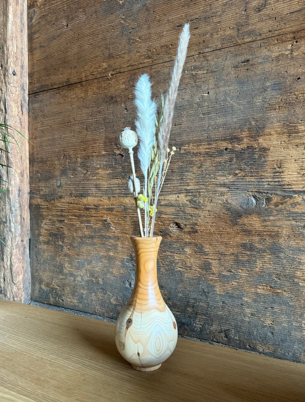 Vase • Rote Eibe, ø 10 cm, H 20 cm