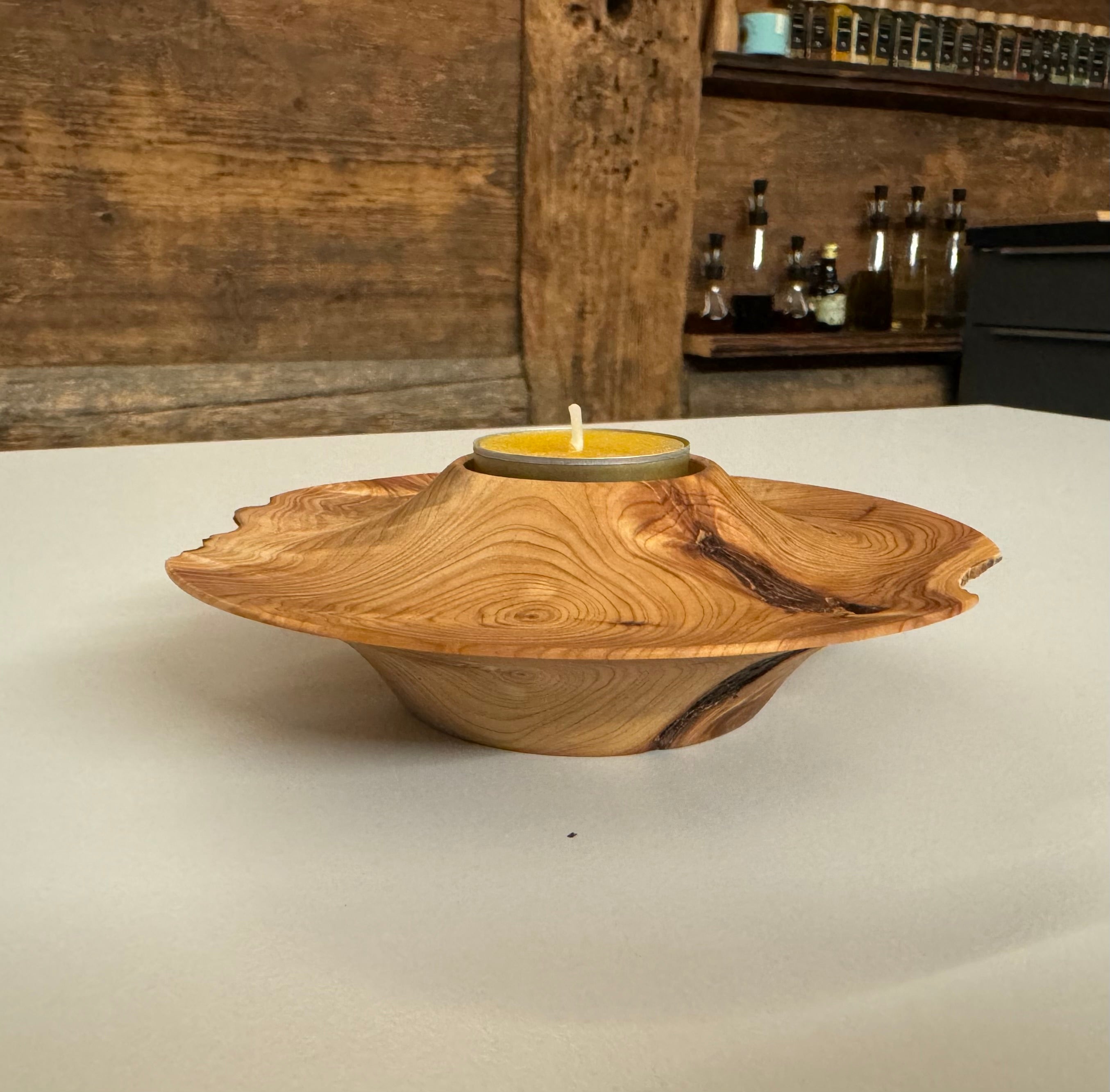 Kerzenständer • Italienische Zypresse, ø 14 cm, Höhe 3.5 cm
