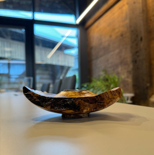 Kerzenständer • Olivenholz, ø 16 cm, H 5 cm