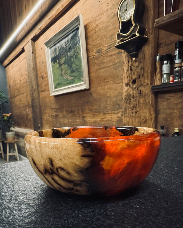 Schale  • Robine-Maserknolle/Epoxy, ø 14,5 cm, H 6 cm