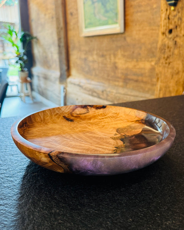 Schale • Buchenknolle/Epoxy, ø 27 cm, Höhe 5 cm
