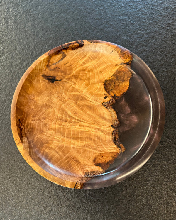Schale • Buchenknolle/Epoxy, ø 27 cm, Höhe 5 cm