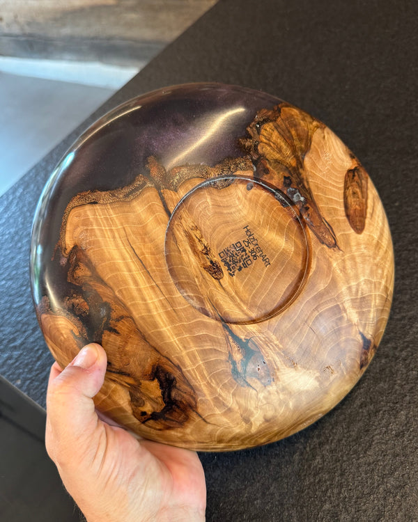 Schale • Buchenknolle/Epoxy, ø 27 cm, Höhe 5 cm