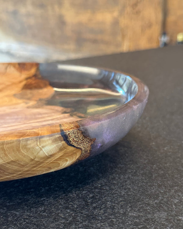 Schale • Buchenknolle/Epoxy, ø 27 cm, Höhe 5 cm