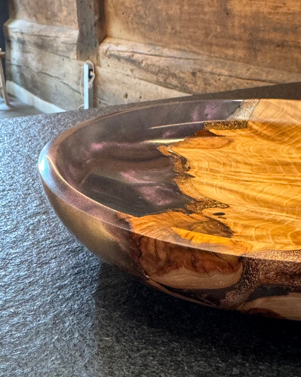 Schale • Buchenknolle/Epoxy, ø 27 cm, Höhe 5 cm