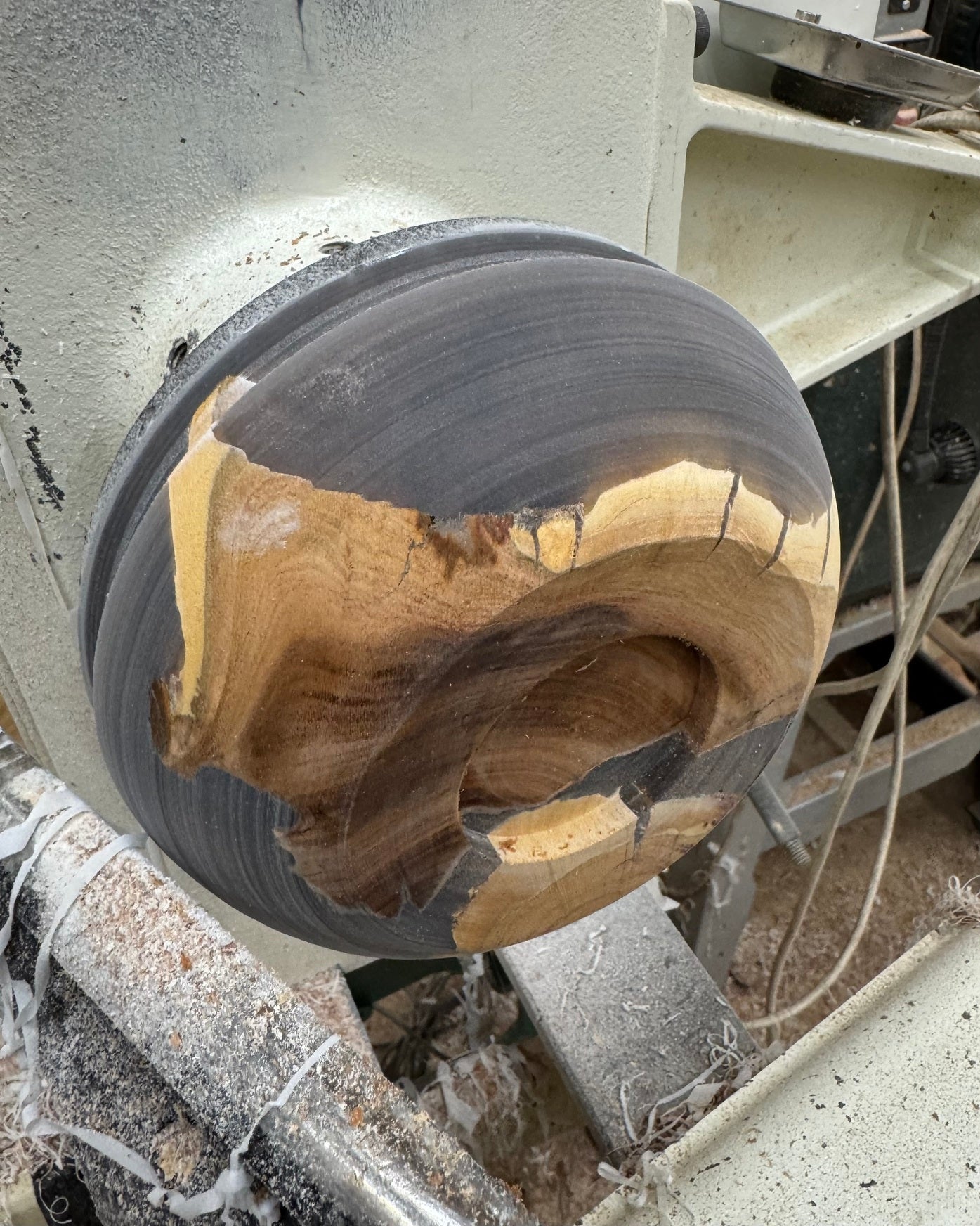 Schale • Zwetschgenknolle/Epoxy, ø 15 cm, Höhe 4 cm