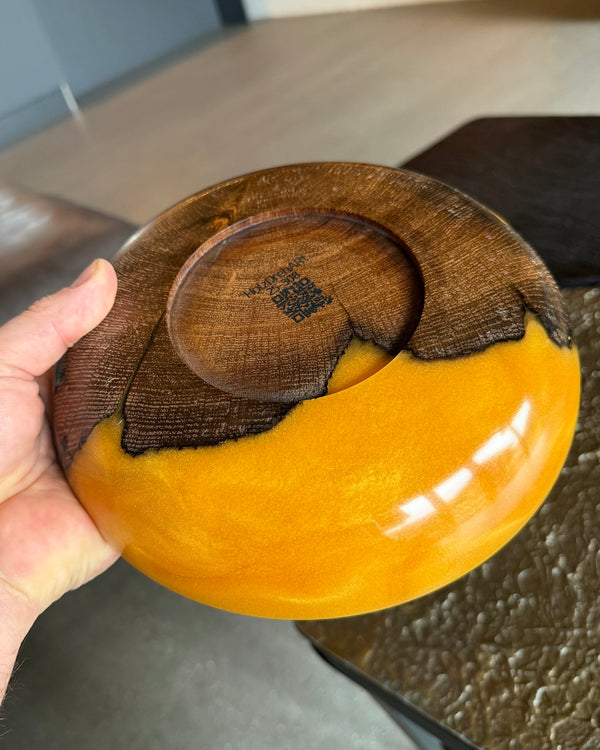 Schale • alte Eiche/Epoxy, ø 22 cm, Höhe 4 cm