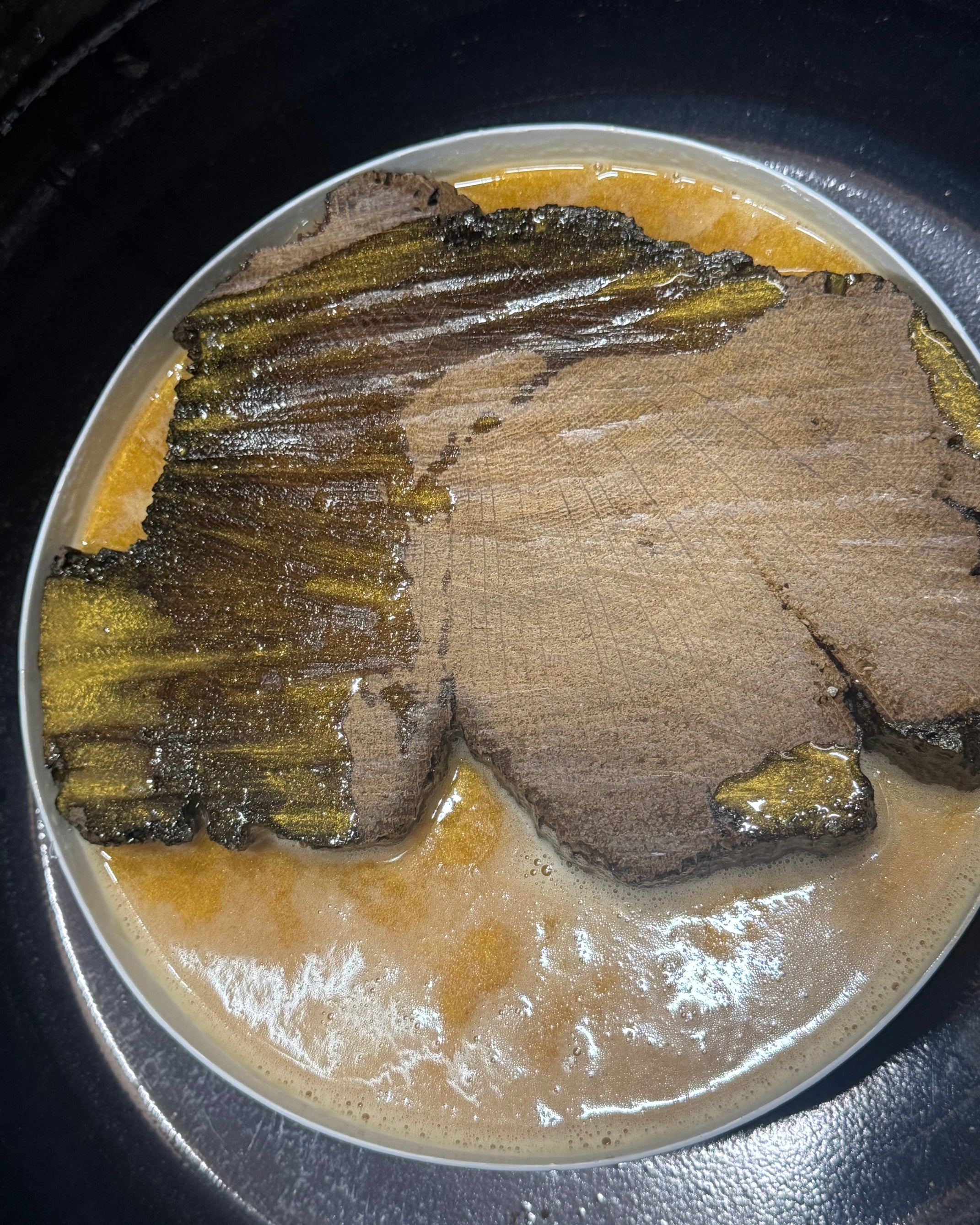 Schale • alte Eiche/Epoxy, ø 22 cm, Höhe 4 cm