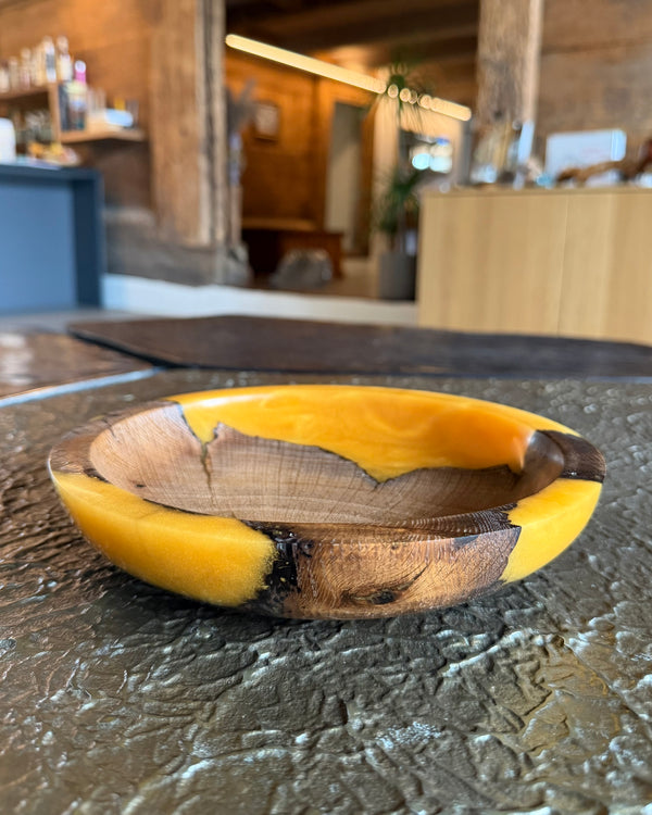 Schale • alte Eiche/Epoxy, ø 22 cm, Höhe 4 cm