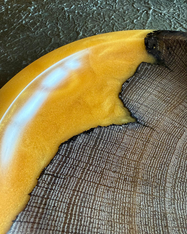 Schale • alte Eiche/Epoxy, ø 22 cm, Höhe 4 cm