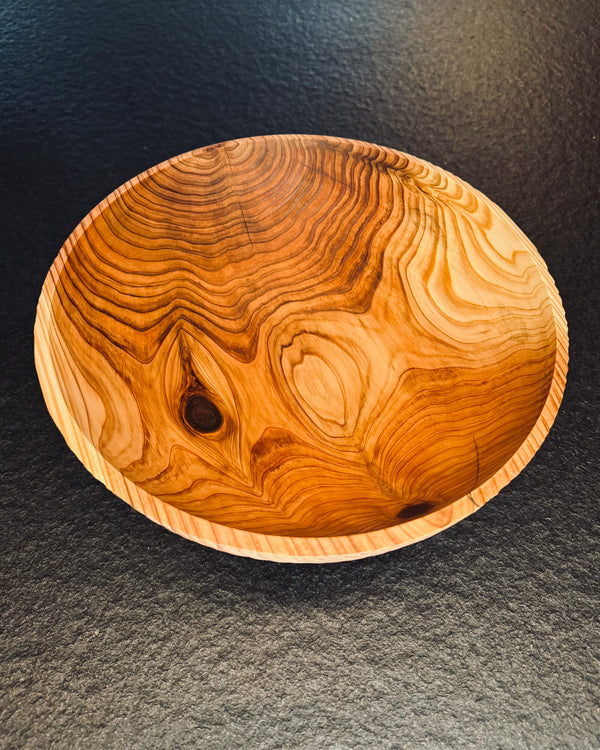 Schale • Japanische Sicheltanne gebürstet, ø 27 cm, H 12 cm