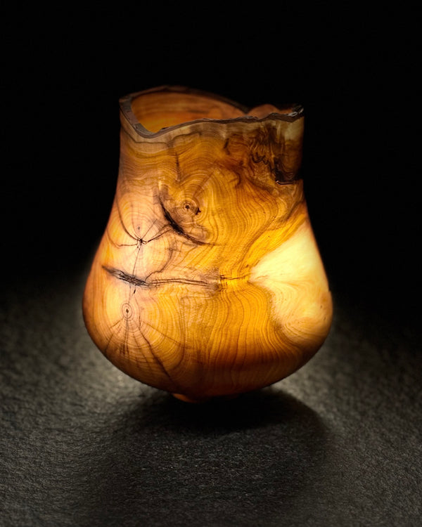 Vase • Rote Eibe, ø 15 cm, H 18 cm