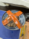 Bleiholz-Kugel auf Land • Zwetschgenknolle/Epoxy, ø 11 cm
