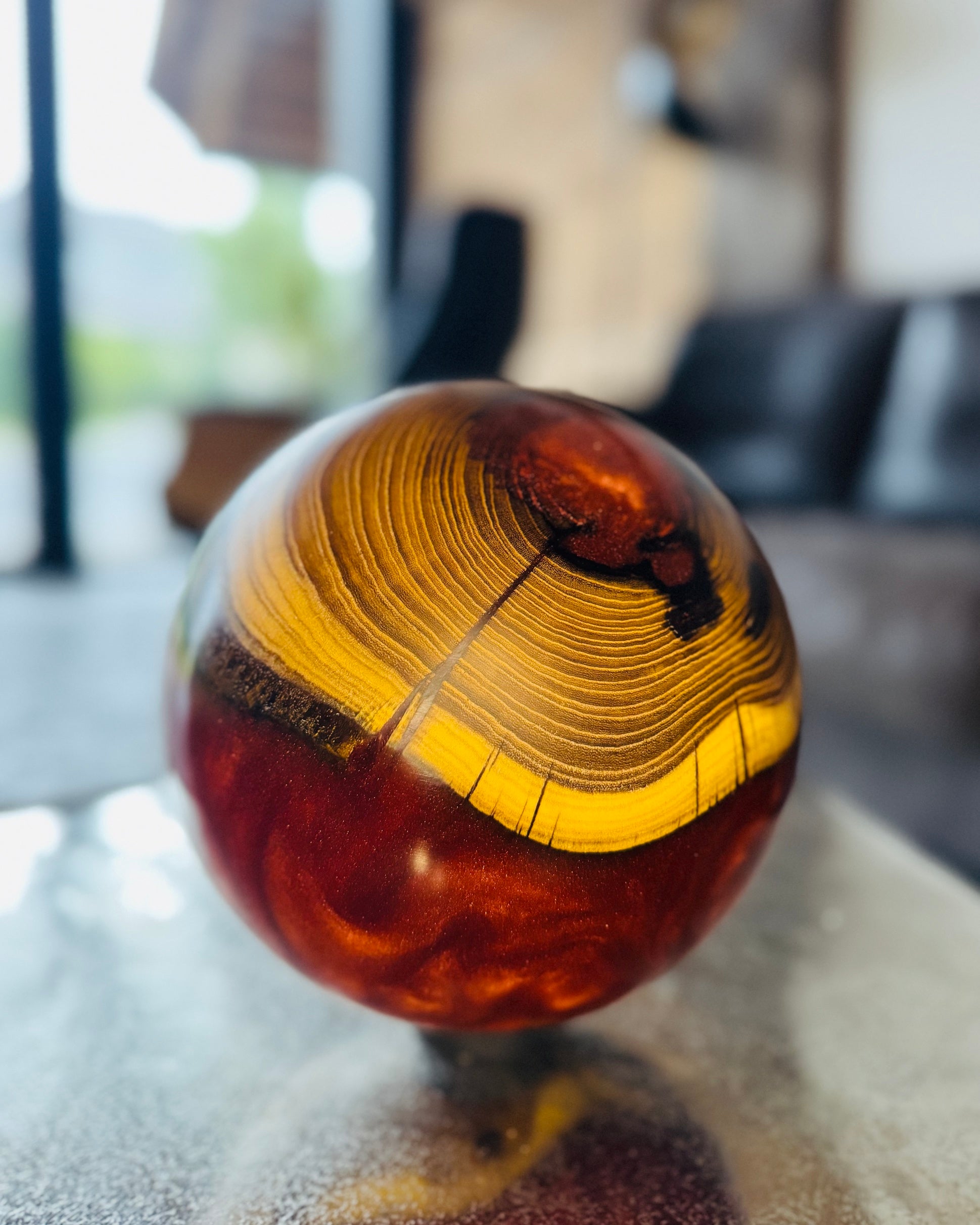 Kugel • Goldregen/Epoxy, ø 18,5 cm