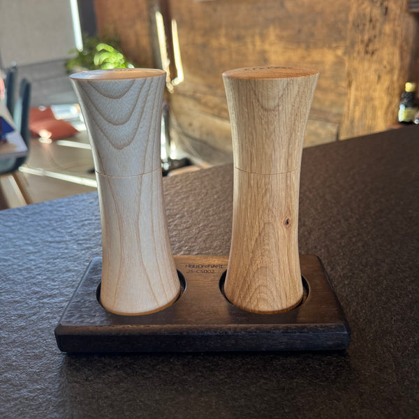 Salz- und Pfeffermühle -Set "CrushGrind" 16 cm • Esche/Eiche 24-CS002