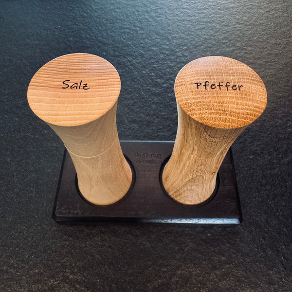Salz- und Pfeffermühle -Set "CrushGrind" 16 cm • Esche/Eiche 24-CS002