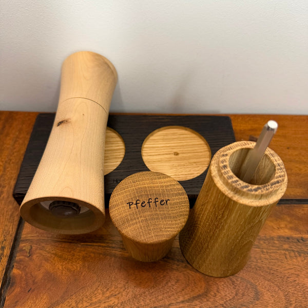 Salz- und Pfeffermühle -Set "CrushGrind" 16 cm • Ahorn/Eiche