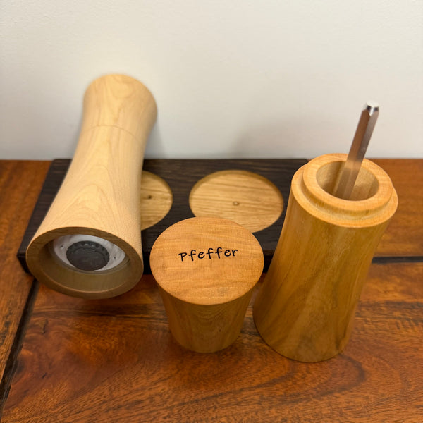 Salz- und Pfeffermühle -Set "CrushGrind" 16 cm • Ahorn/Kirschbaum